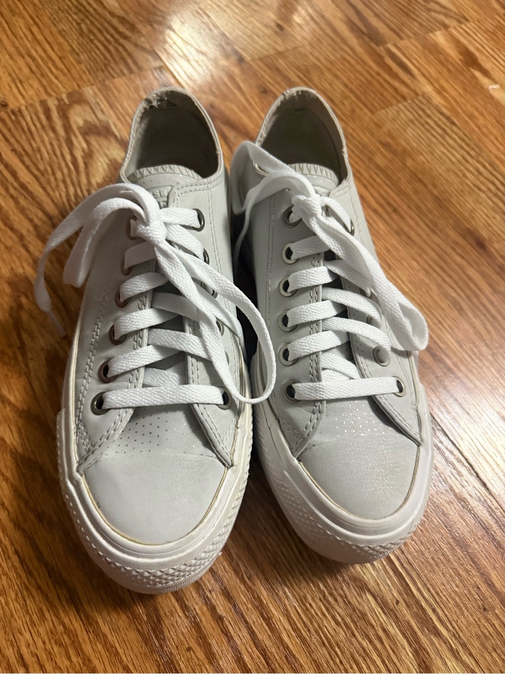 Chuck Taylor Converse All Star Lift Platform Shoes 569104C Photon Dust White 5.5 - Picture 3 of 11